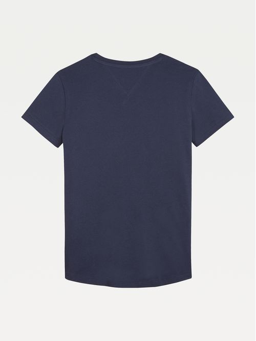 Camiseta de algodón orgánico con logo metalizado