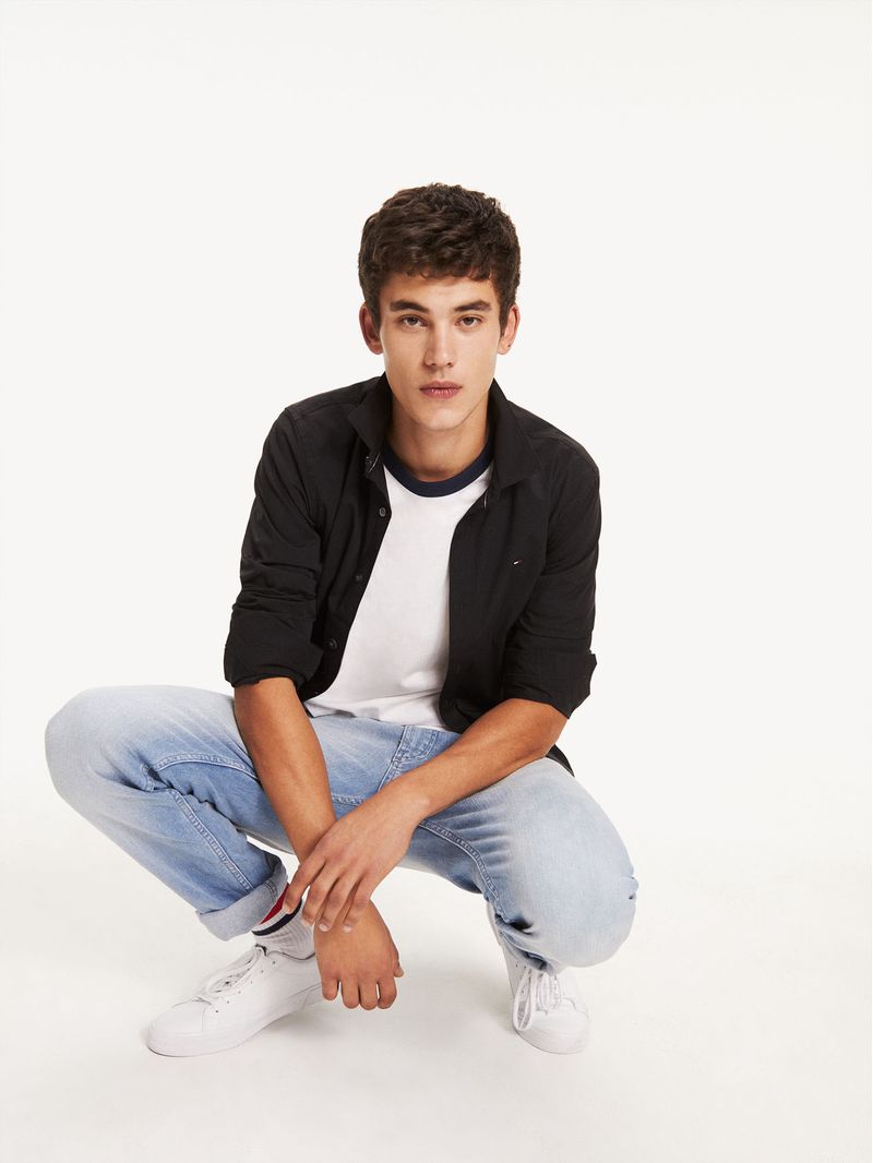 Camisa-de-algodon-elastico-y-corte-slim