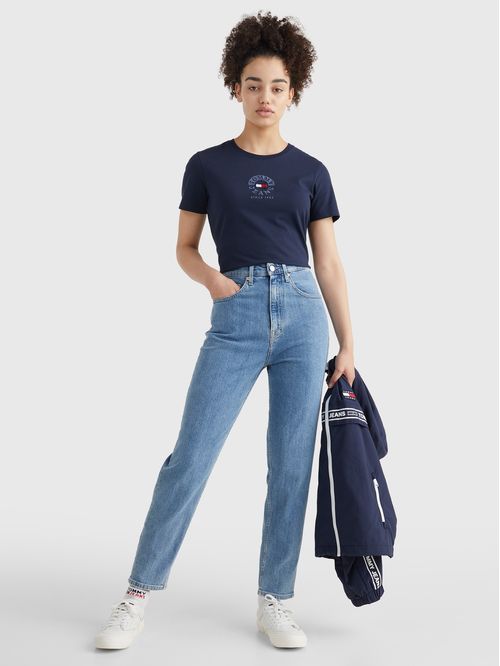 Jeans Mom cónicos de talle superalto