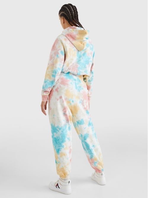 Sudadera desteñida con logo universitario