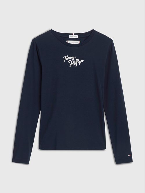 Camiseta de manga larga con logo Script