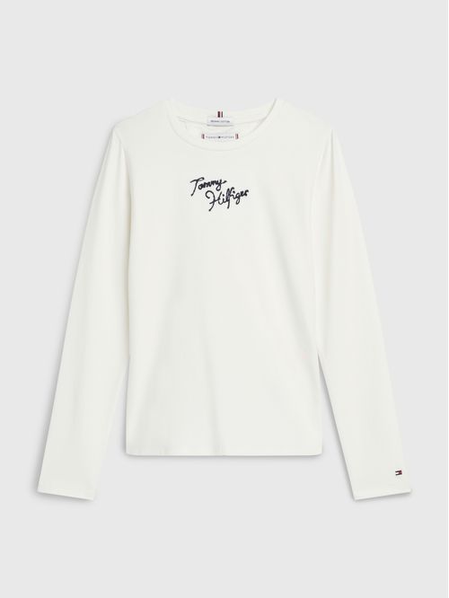 Camiseta de manga larga con logo Script