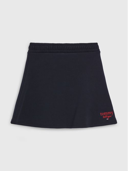 Falda de felpa con corte evasé