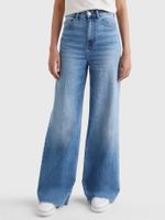 Jeans-desteñidos-de-talle-alto-con-pernera-ancha