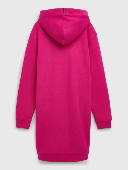 VESTIDO SUETER CON HOODIE Y LOGO