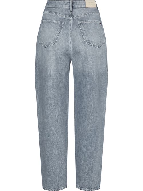 JEANS ALTOS CON CORTE GLOBO Y DESGASTADOS