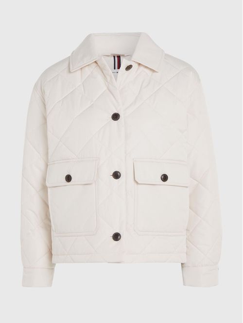 CHAQUETA CON DISEÑO ACOLCHADO A ROMBOS