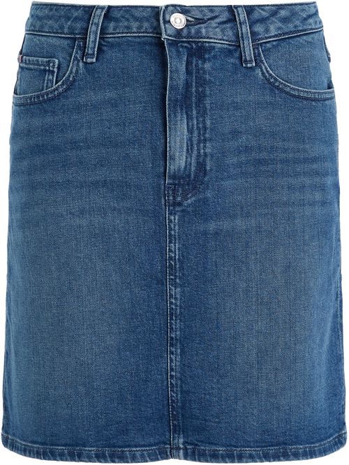 FALDA JEANS DE CORTE RECTO Y TALLE ALTO