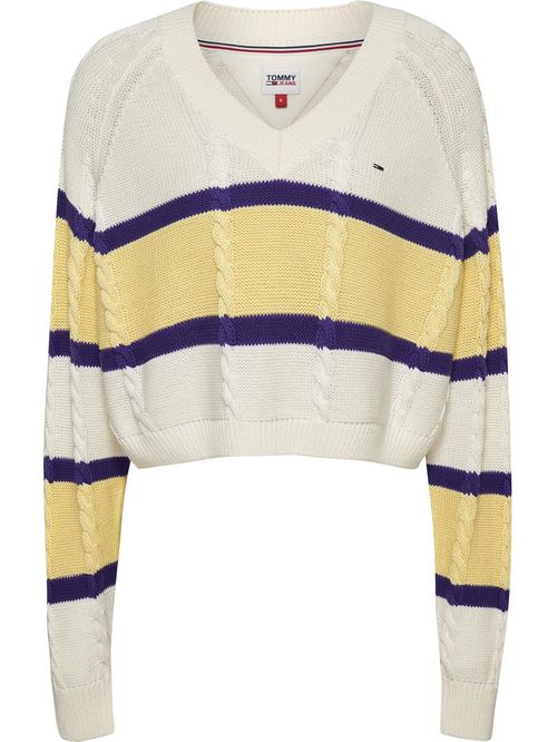 SUETER DE RAYAS CON CORTE CROPPED