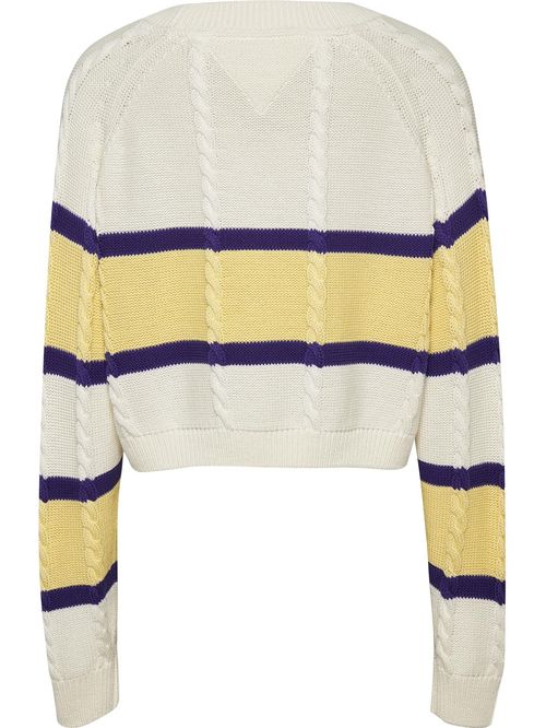 SUETER DE RAYAS CON CORTE CROPPED