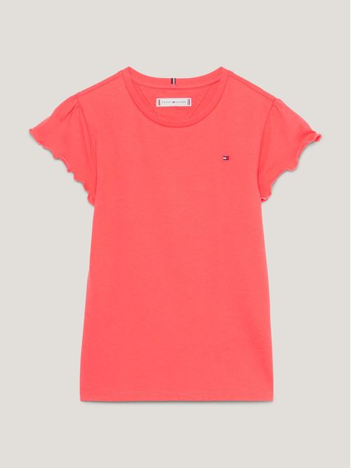 T-SHIRT ESSENTIAL CON MANGAS EN VOLANTE