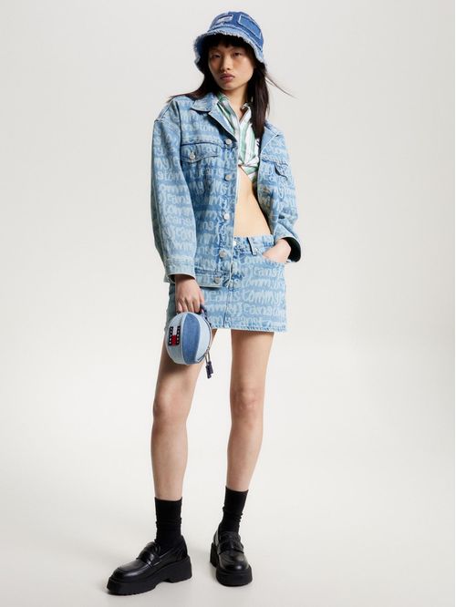 MINI FALDA CON ESTAMPADO DE LOGOTIPO