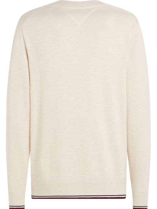 SUÉTER MANGA LARGA DE PARCHE CON LOGO