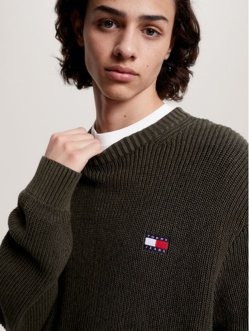 Suéter regular de punto elástico