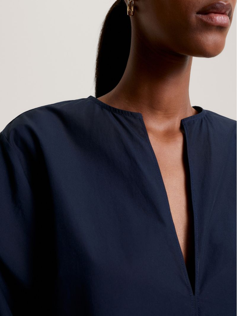Camisa-de-corte-amplio-con-Cuello-en-V