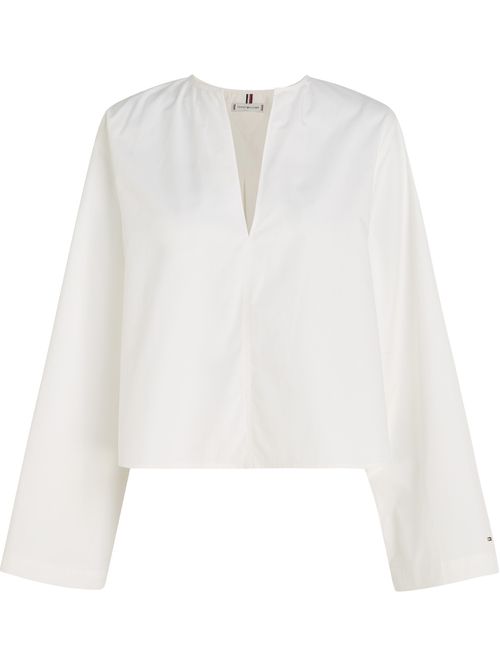 Camisa de corte amplio con Cuello en V