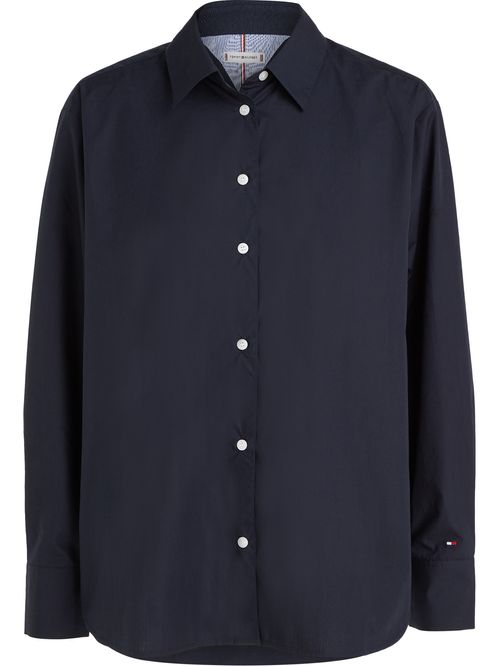 Camisa oversize con logo bordado