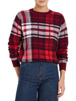 Sueter-de-cuadros-con-cuello-redondo