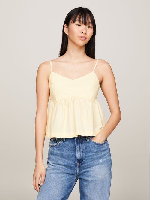 Top cropped con tirantes espagueti