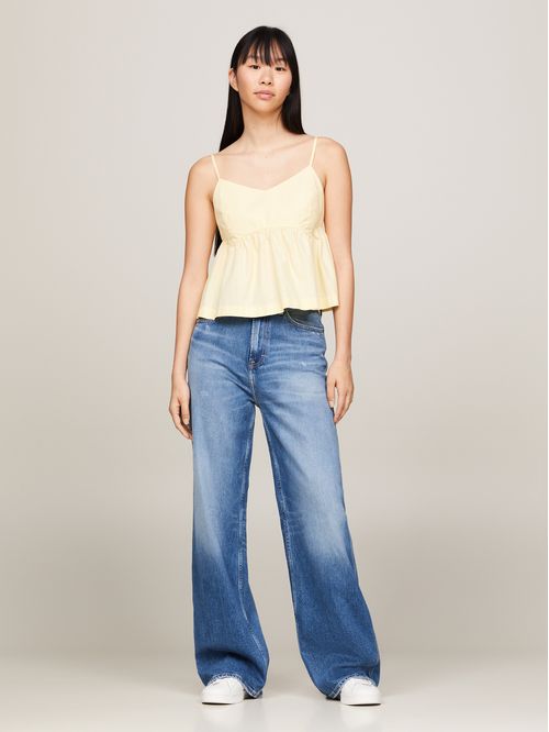 Top cropped con tirantes espagueti