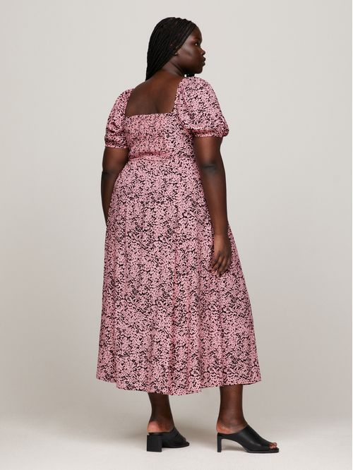 Vestido largo con mangas farol