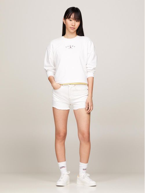 Shorts denim desgastados sin rematar