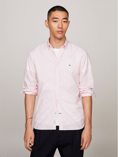 Camisa TH Flex slim con microestampado