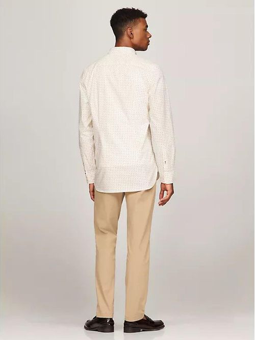 Camisa natural foulard con logo