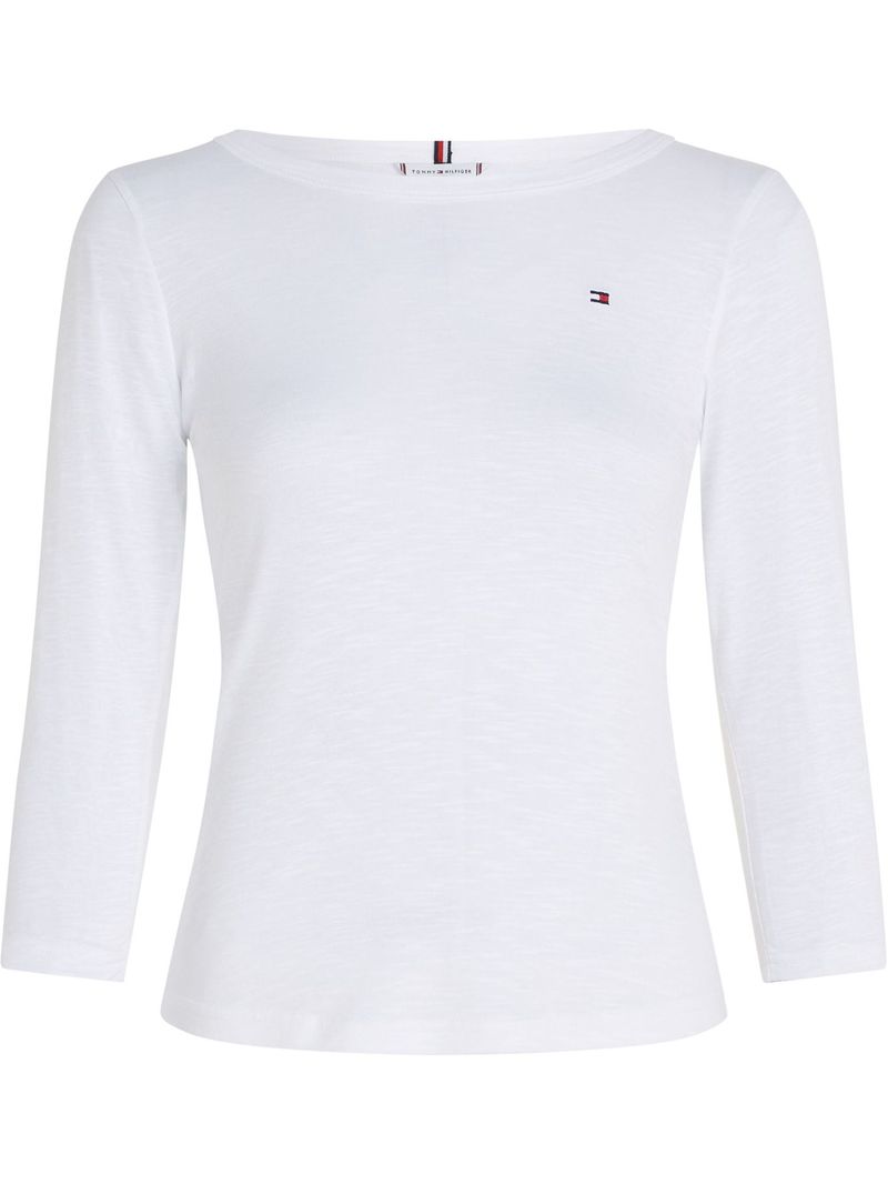 Blusa-de-algodon-con-mangas-tres-cuartos-