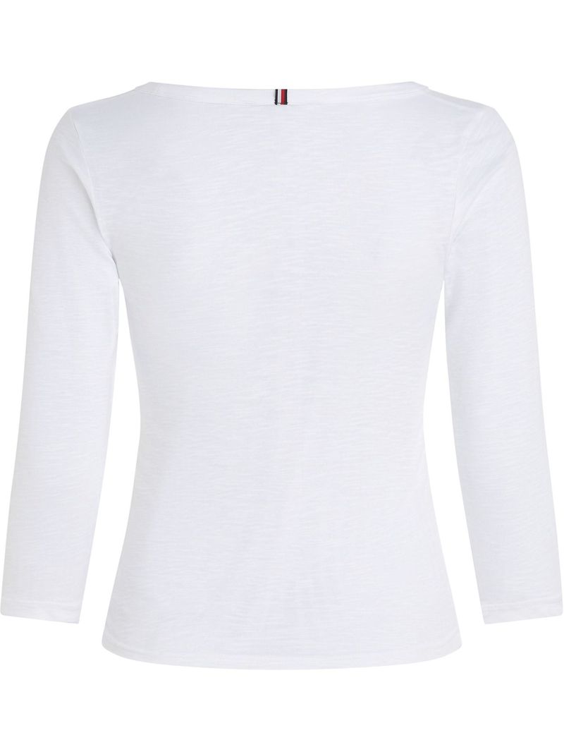 Blusa-de-algodon-con-mangas-tres-cuartos-