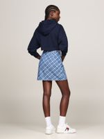 Minifalda-de-chambray-con-cuadros-escoceses