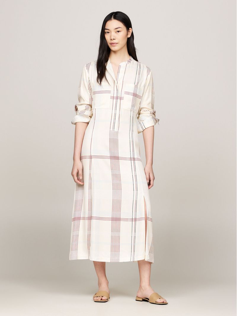 Vestido-de-cuadros-midi-con-cincho