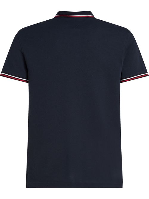 Polo de corte slim con ribetes