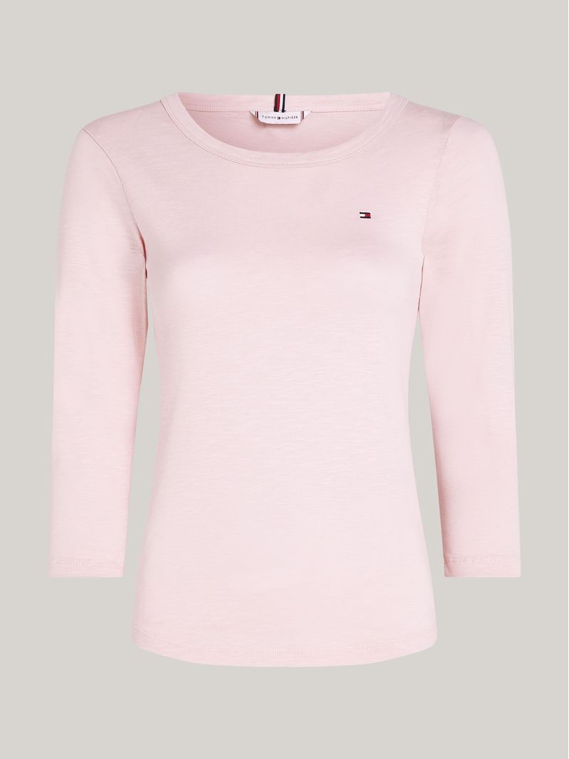 Blusa-de-algodon-con-mangas-tres-cuartos-