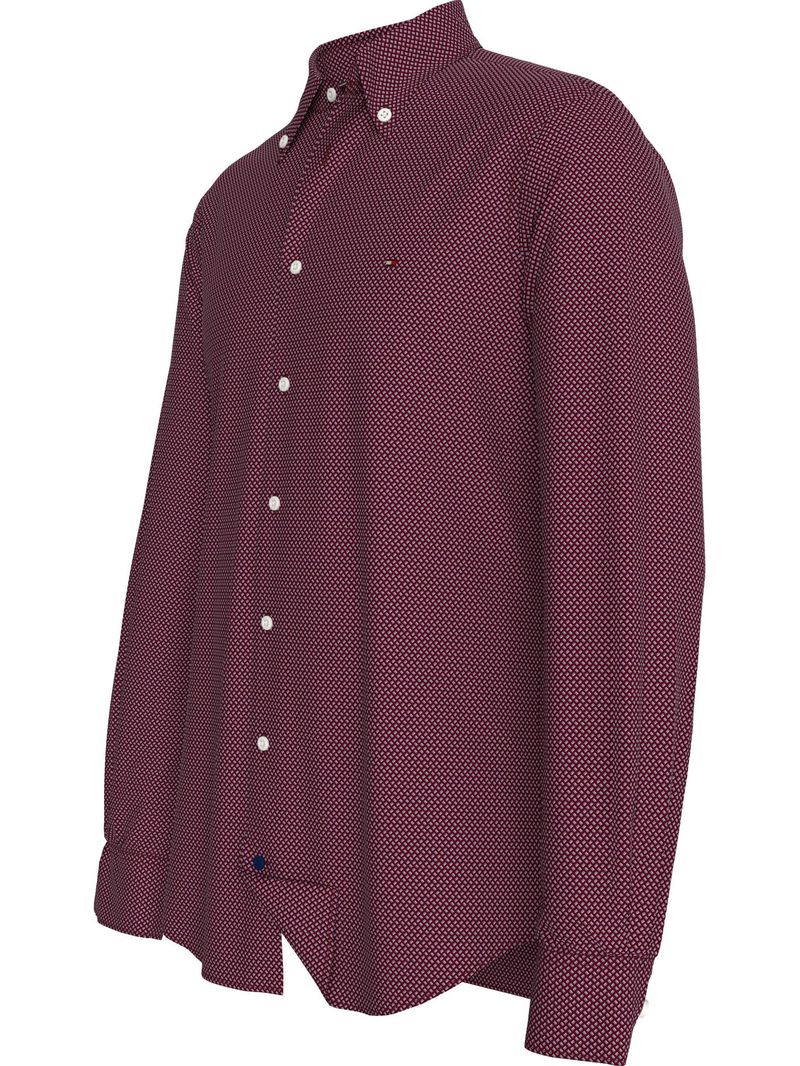 Camisa-con-mini-estampado-con-logo