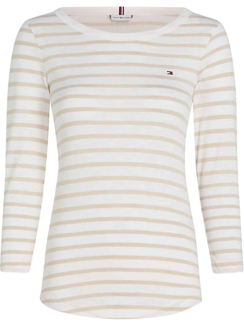 Blusa-de-algodon-con-mangas-tres-cuartos-