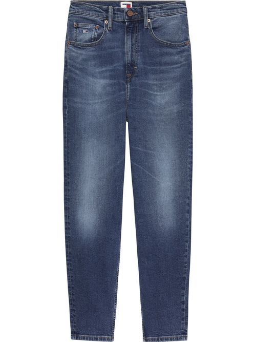 Jeans Mom con logo