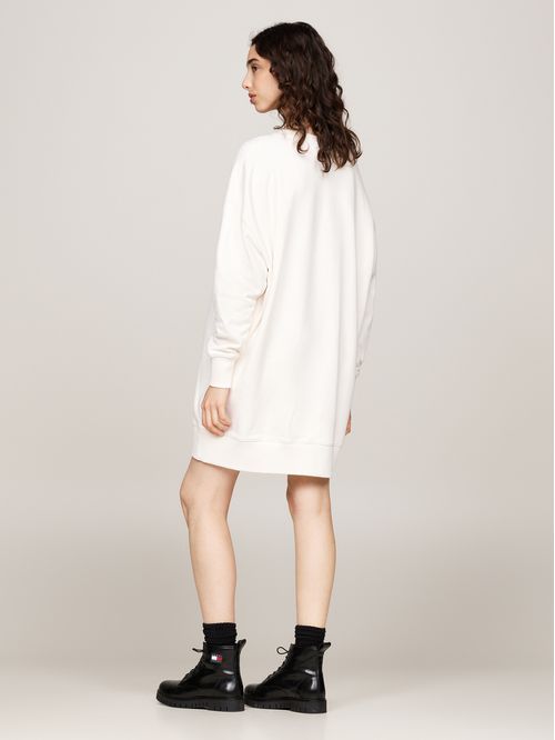 Minivestido sudadero con logo bordado