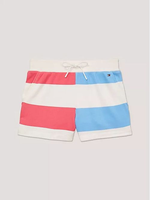 Shorts de rayas con diseño color block