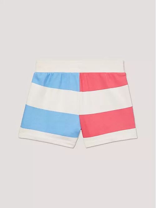 Shorts de rayas con diseño color block