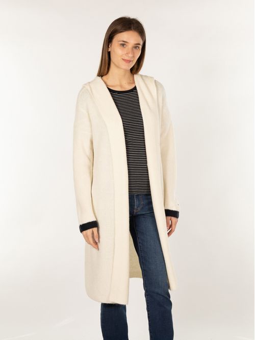 Cárdigan con zipper y capucha