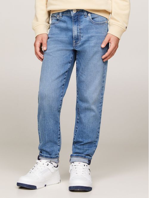 Jeans rectos con efecto lavado vintage