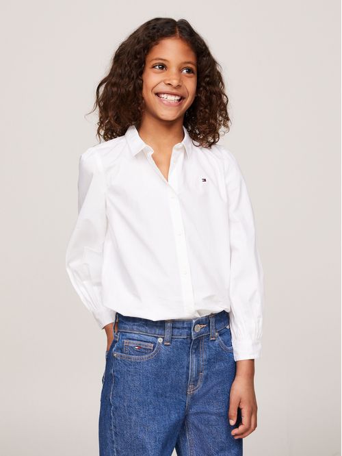 Blusa essential de mangas fruncidas