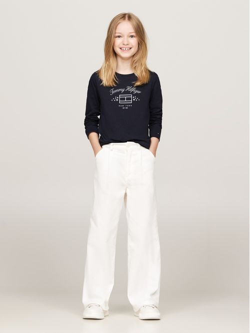 Playera manga larga con logo gráfico