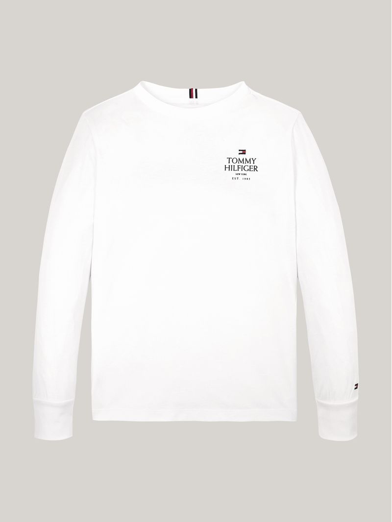 Playera-manga-larga-de-corte-regular-con-logo