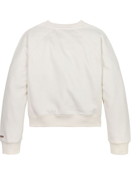 Sudadero de cuello redondo con diseño de rayas