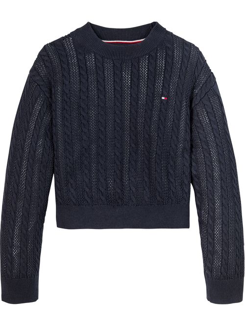 Suéter Essential amplio de punto trenzado