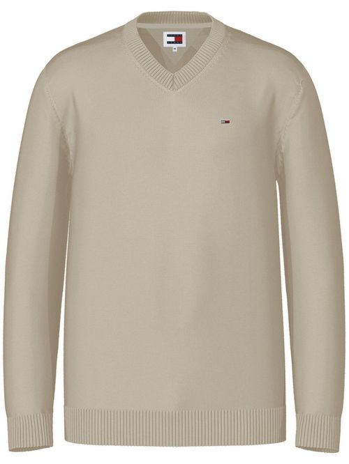 Suéter essential de corte slim con cuello en v