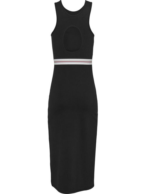 Vestido con inscripción TJ en la cintura