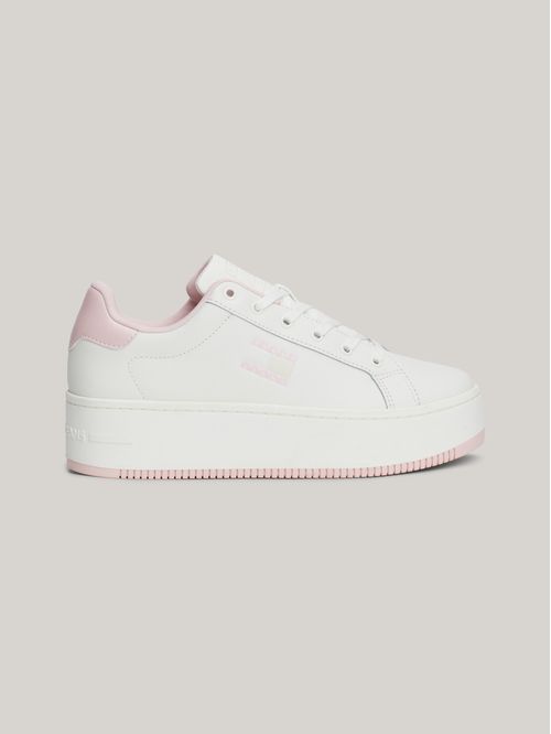 Zapato tenis de plataforma en cuero